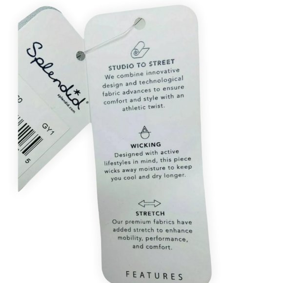 SPLENDID Sport Bra Size Large Women's Faux Suede Racerback Top - Picture 7 of 7